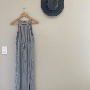 High Neck Light Blue Dress